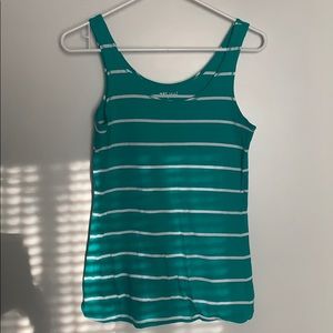 A teal color tank top